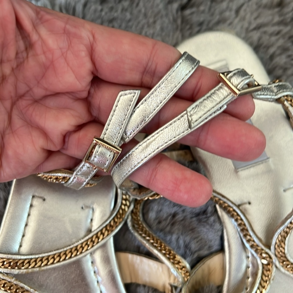 Jimmy Choo Metallic Gold Sandals - Picture 7 of 16